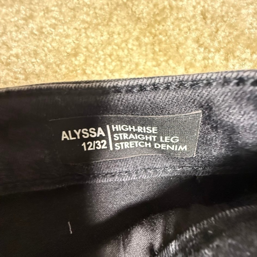 Buffalo David Bitton Womens 12 Alyssa Black High-Rise Straight Leg Jeans 34x29 - Picture 4 of 8